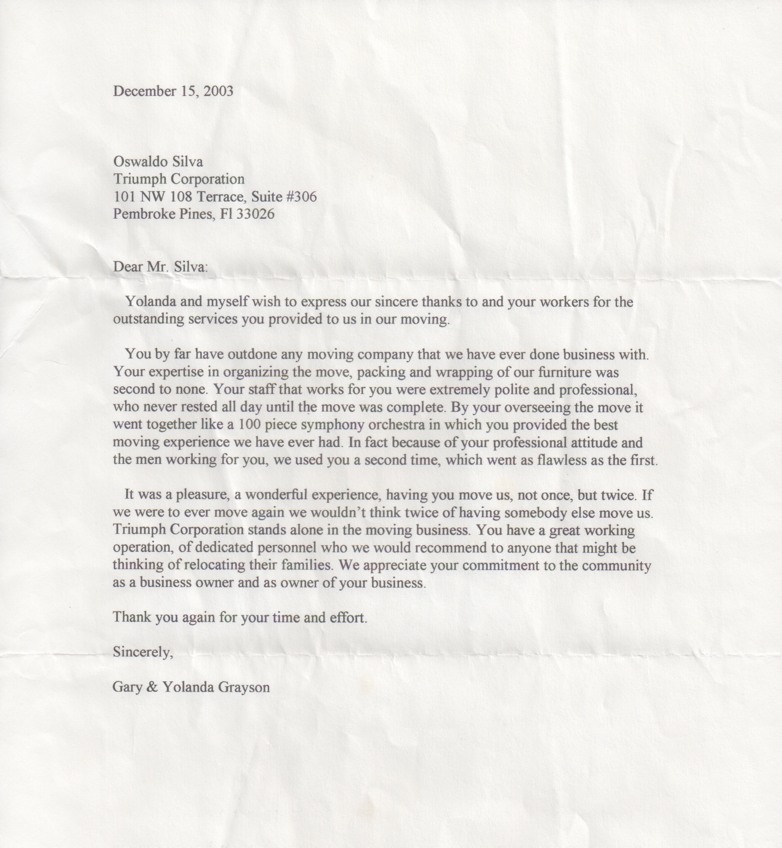 Moving Company referral letter 49